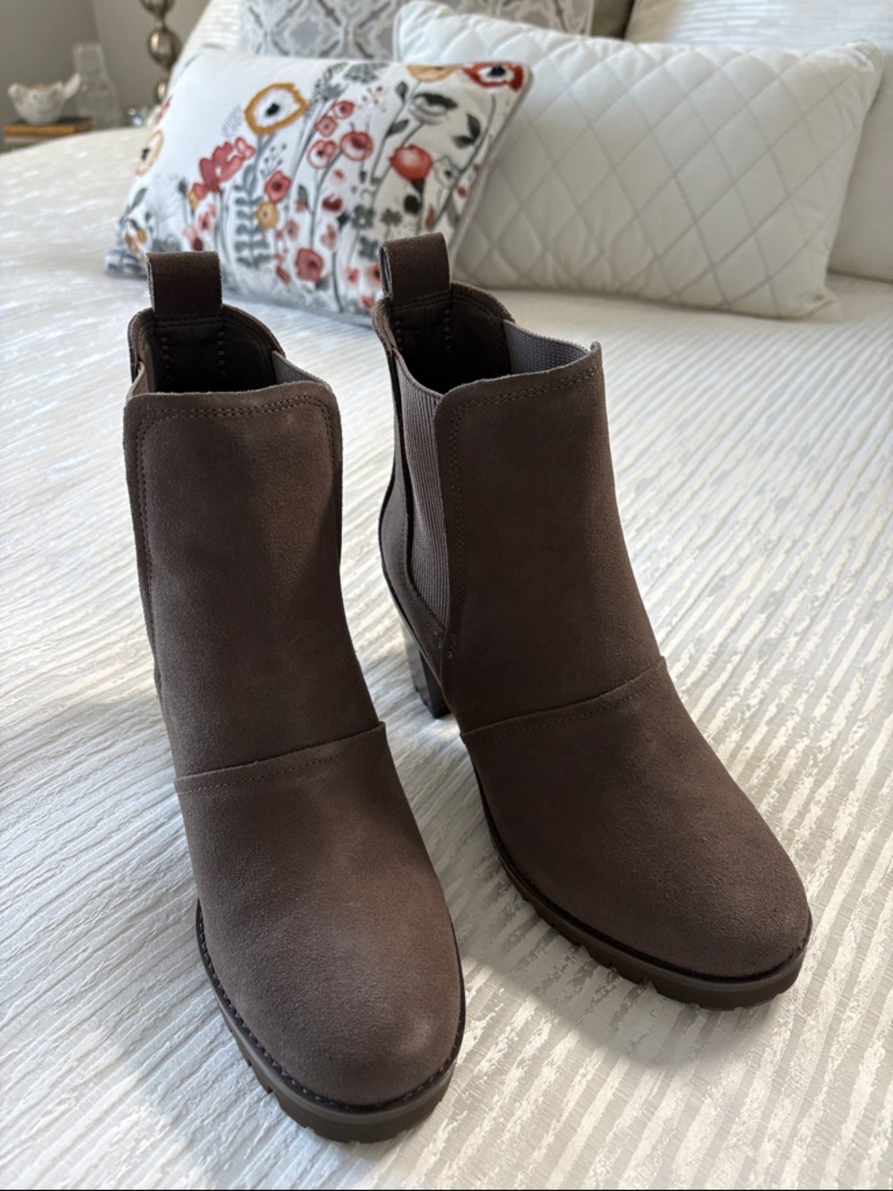 UGG Dark Brown Suede Chelsea Ankle Boots